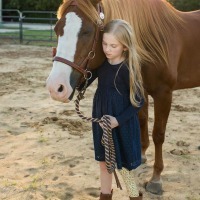 Callie and Jazzy the horse.