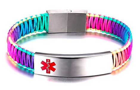 multicolored rope braid bracelet