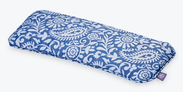 blue and white paisley print eye pillow