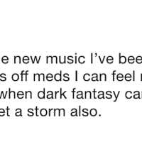 Kanye West tweet that reads, "I’m loving the new music I’ve been working on," West tweeted. "6 months off meds I can feel me again."