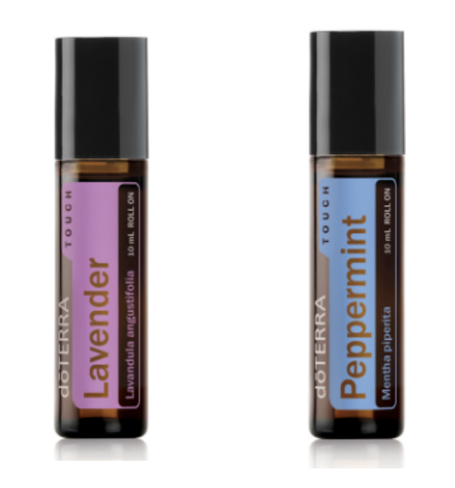 lavender and peppermint essential oil roll ons from doTERRA