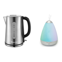 electric kettle, essential oil diffuser and mini fan