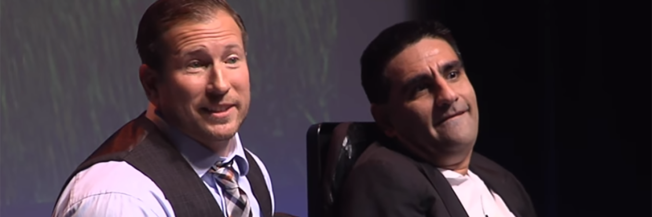 Focusing on My Amazing Dreams, Not My Disability Sourena Vasseghi with his interpreter.