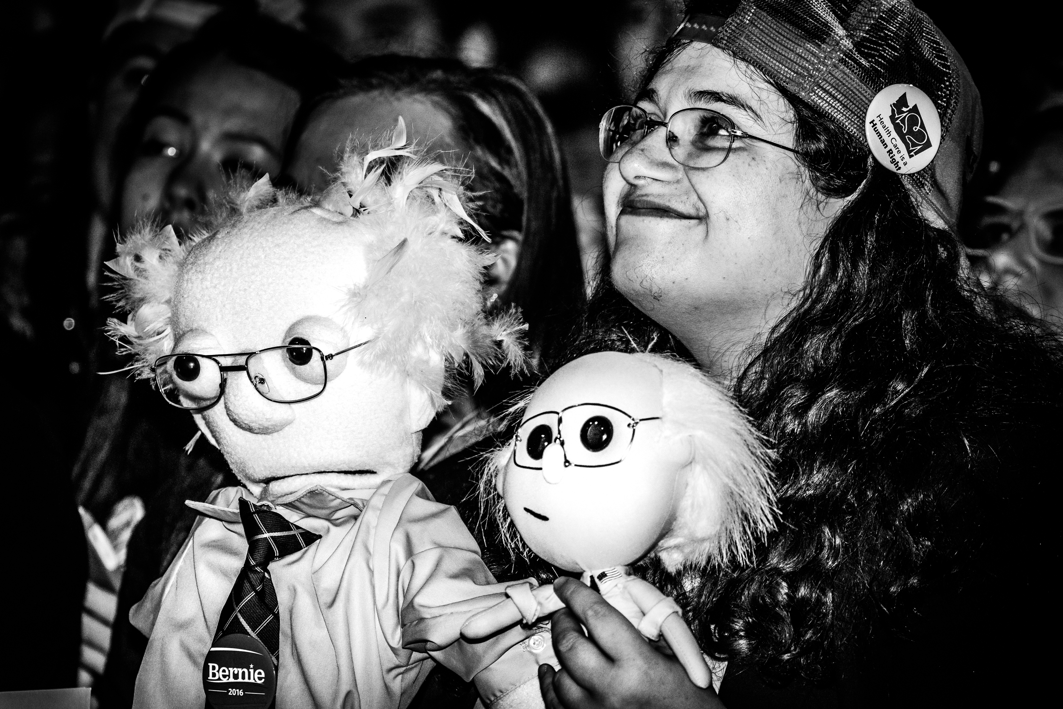 Leslie A. Zukor with her Bernie doll and puppet