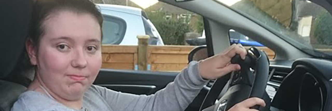 Disability Doesn't Overshadow Typical Teen Issues Francesca driving.