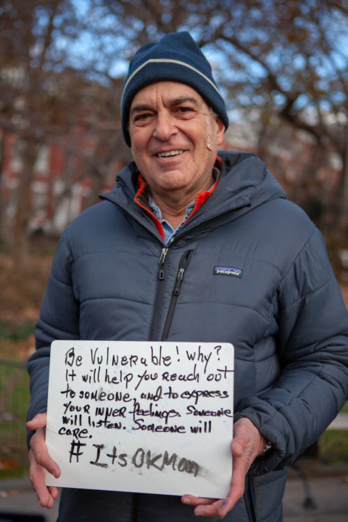 Be vulnerable! Why? It will help you reach out to someone, and to express your inner feelings. Someone will listen. Someone will care. #ItsOKMan