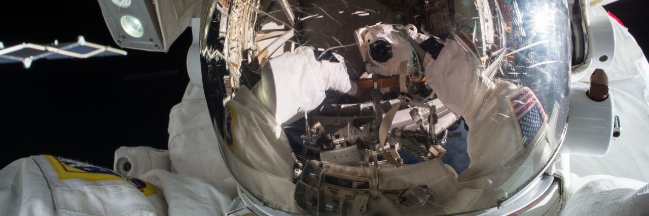 When the People Around You Don't Understand Life With Chronic Illness close-up of astronaut