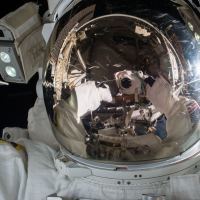 close-up of astronaut