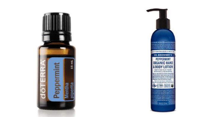 doterra peppermint oil and lotion