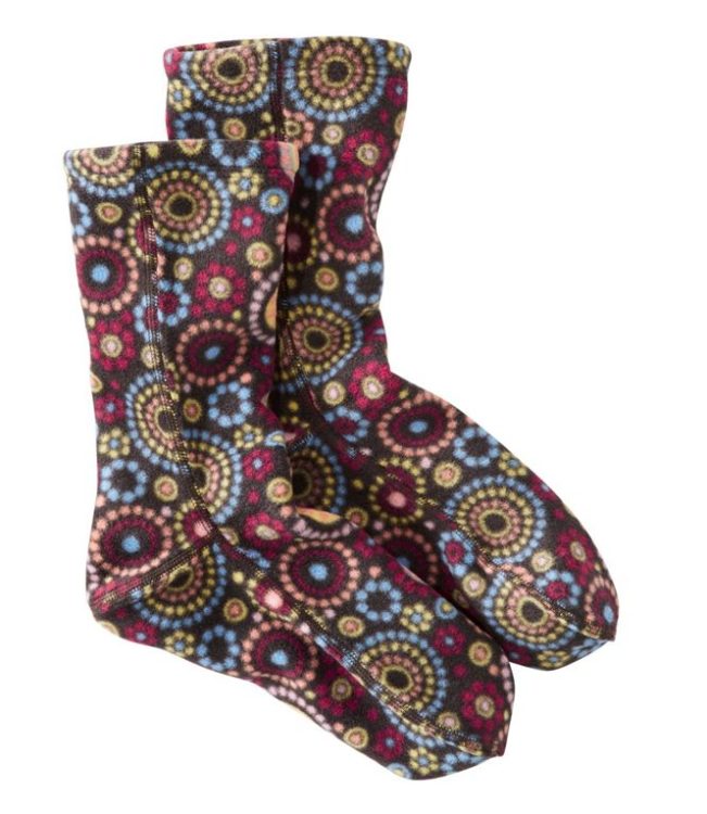 floral fleece socks from LLBean