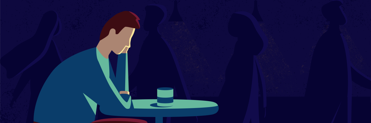 4 Ways to Reach Out and Help a Friend Who's Isolating Themselves llustration of a man who is depressed