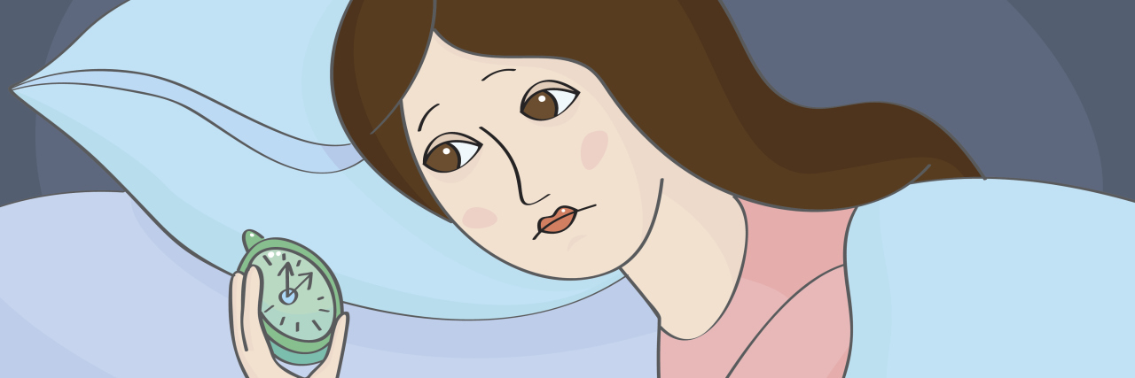 Even in Recovery, Lyme Disease Is Lonely Insomnia. Woman can not sleep.