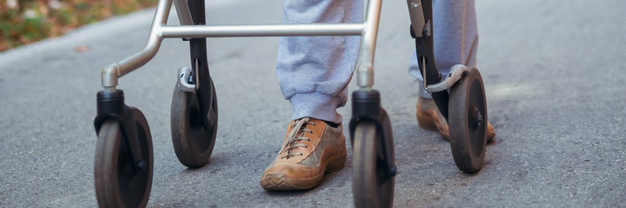 Walking as a Disabled Person Doesn't Make Me Inspiring Man using a walker.