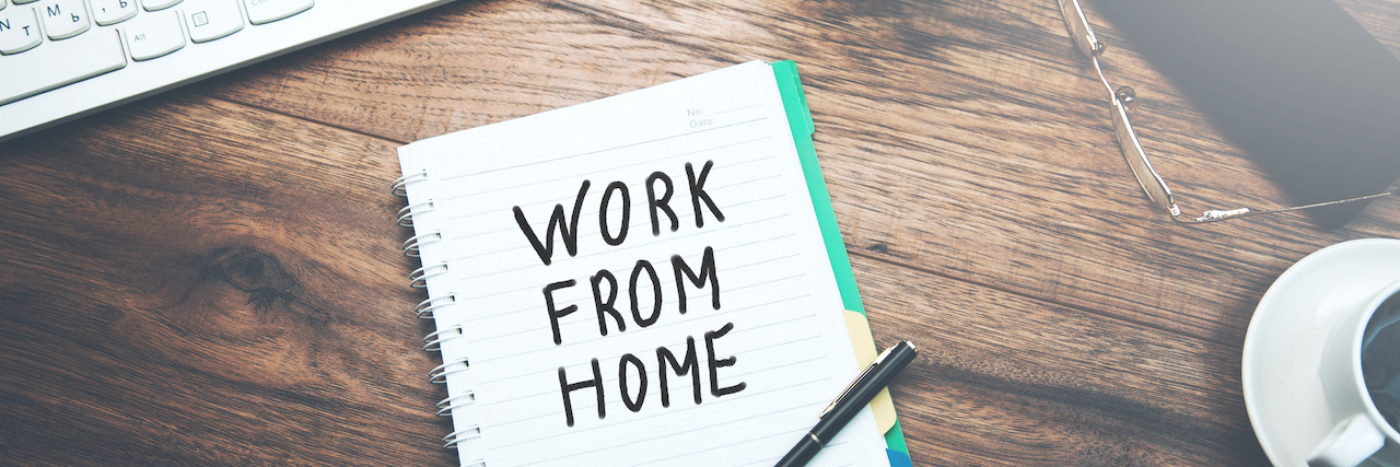 Work-From-Home Jobs You Can Apply for This February notebook written work from home text and keyboard on table