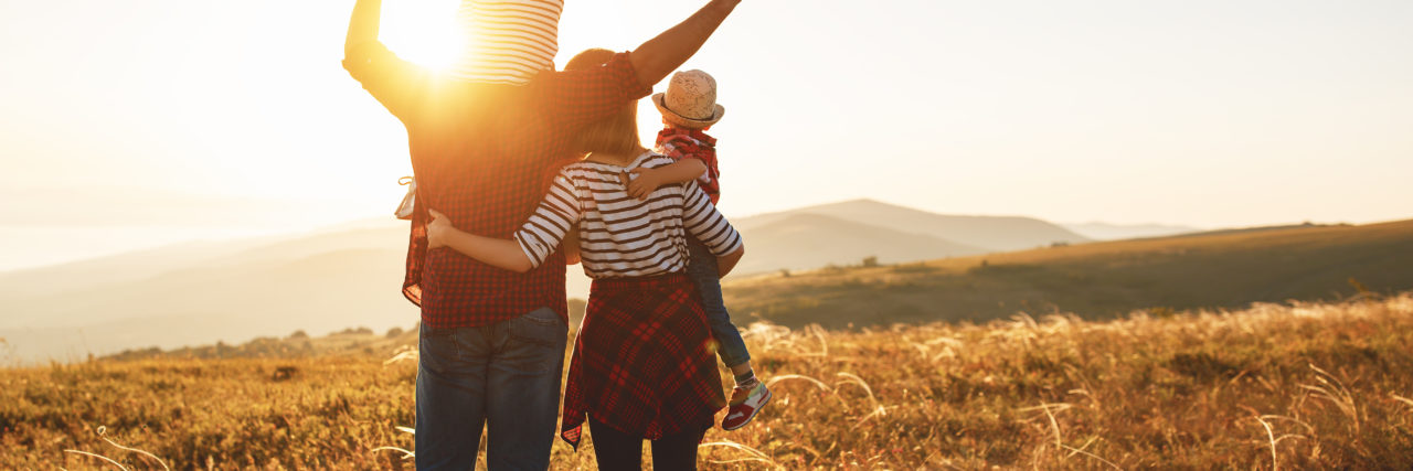 other, father, children son and daughter in nature