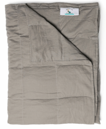 10-lb. pewter weighted blanket from weighting comforts