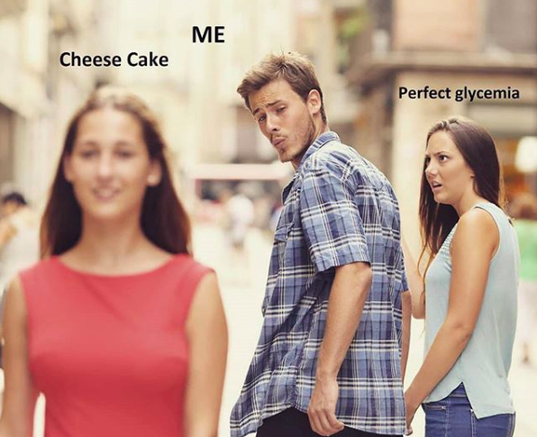 stock photo of man checking out woman, cheesecake, me, perfect glycemia