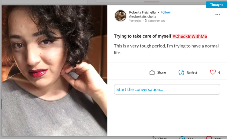 woman shares a photo of her self and says she's trying to do the best she can