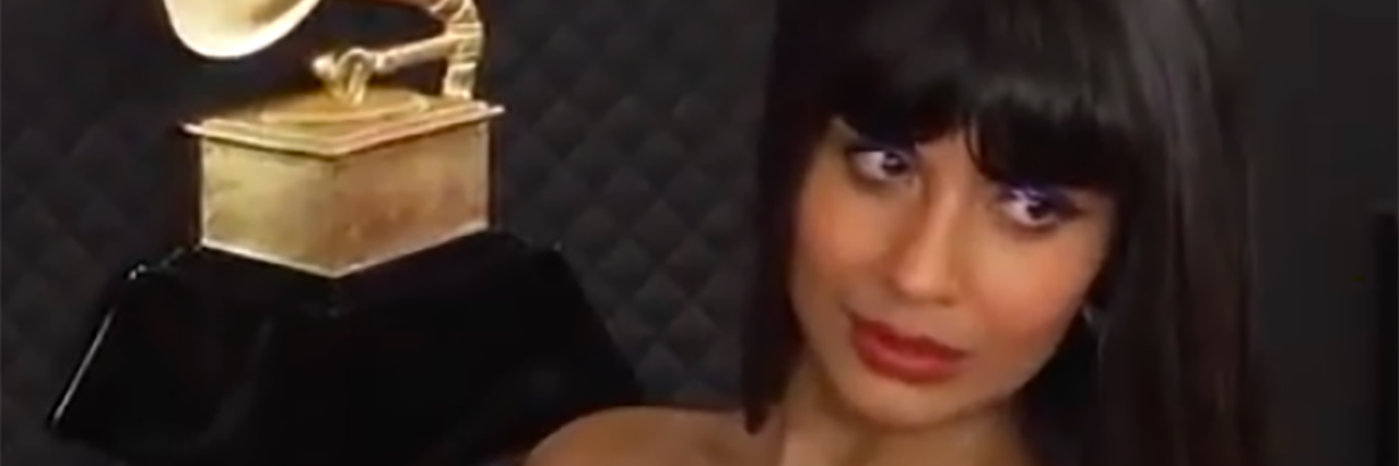 Jameela Jamil's New Game Show 'The Misery Index' Makes Light of Trauma Jameela Jamil is wearing a purple dress and looks at something offscreen on the red carpet