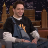 pete davidson on the tonight show laughing with jimmy fallon