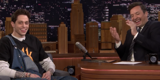 Why My Pete Davidson Obsession Is About More Than My Borderline Personality Disorder pete davidson on the tonight show laughing with jimmy fallon