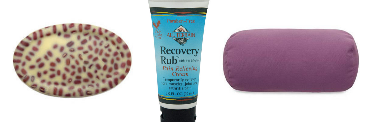 17 Products That Help People Manage Joint Pain wiccy magic bar from lush, all terrain recovery rub, and purple bolster pillow