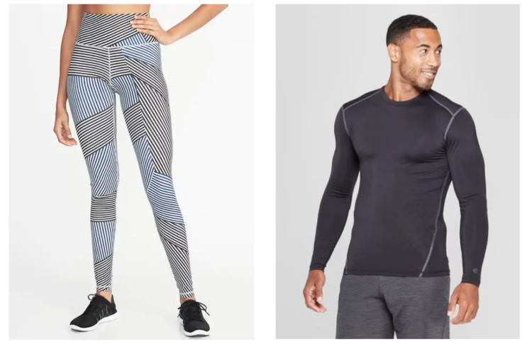 women's compression leggings and men's compression shirt