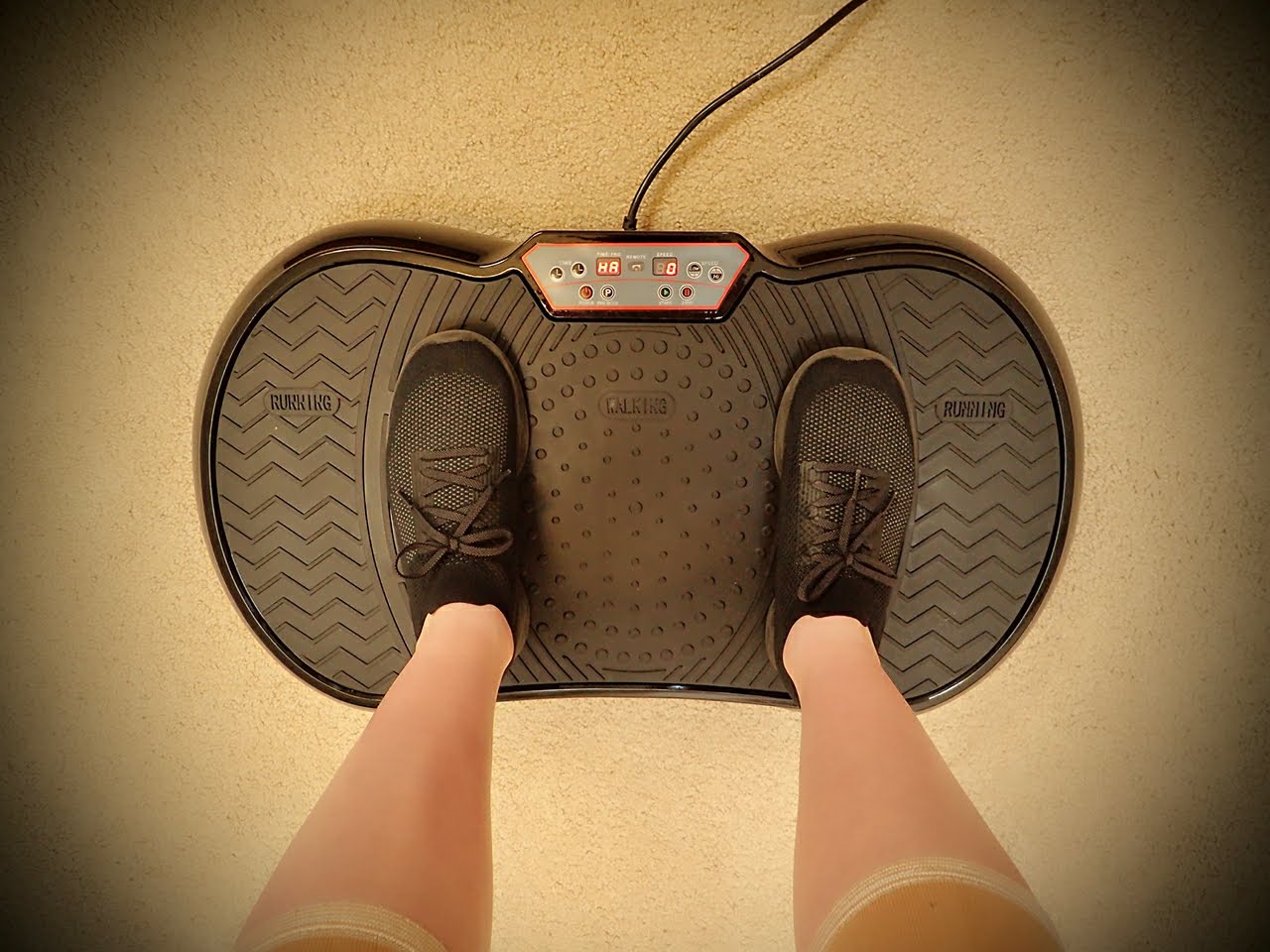 Vibration plate for exercise.