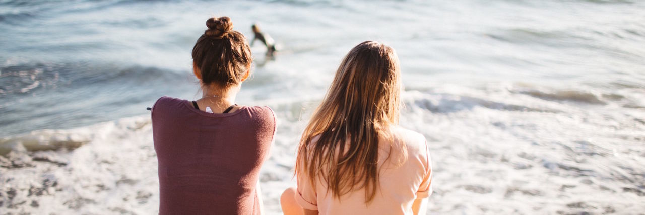 5 Reasons to Have Boundaries With Your Depressed Friend two friends by the sea