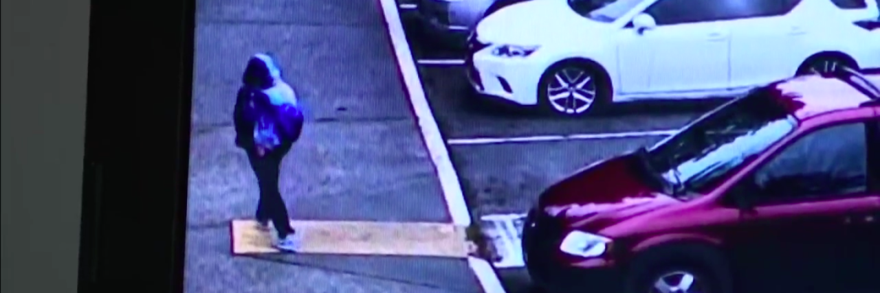 Boy With Autism Purposefully Locked Out of School By Principal Screenshot of 11-year-old with autism walking in the school parking lot