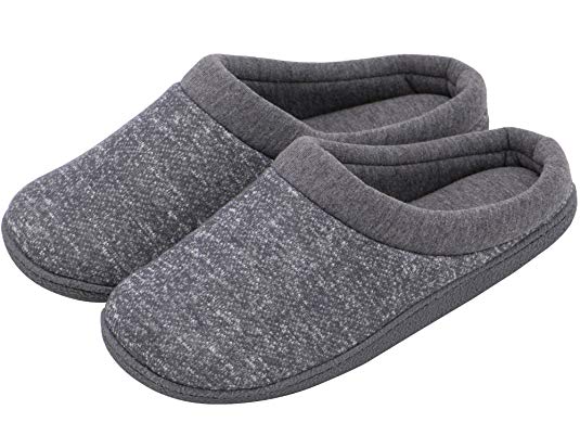 gray memory foam slippers