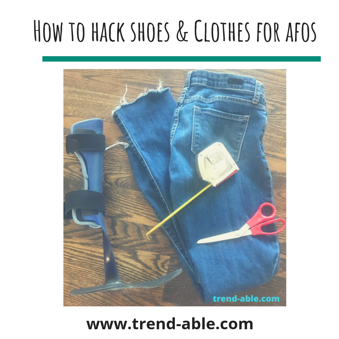 Image of jeans and scissors, AFOs.