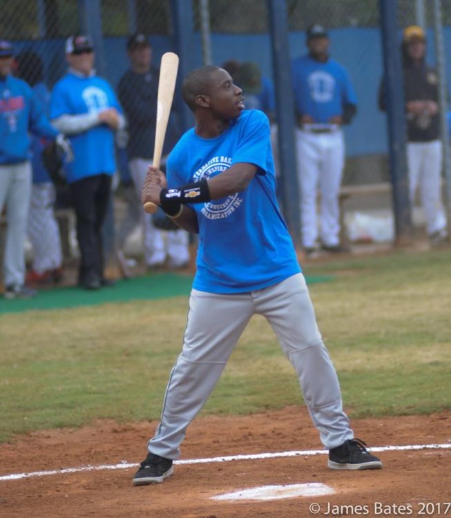 man ready to bat