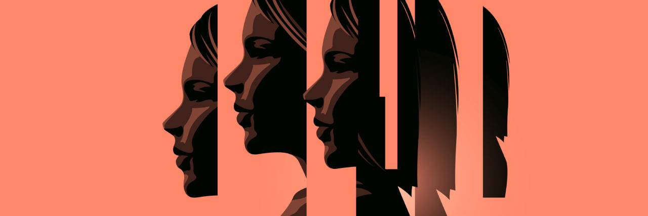 The Exhaustion of Anxiety and Pretending I Am 'Fine' A women dealing with mental heath issues showing the different faces of dealing with personal issues.