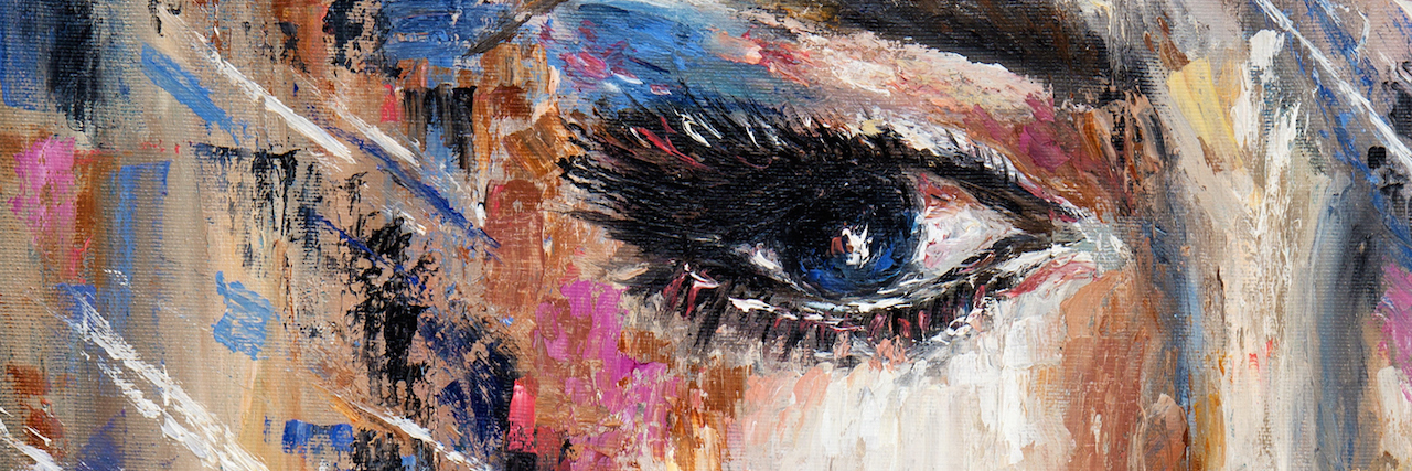 What It's Like to Live With Unspecified Bipolar Disorder Painting of a woman's face