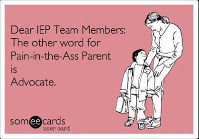 Dear IEP members: another word for pain-in-the-ass parent is advocate