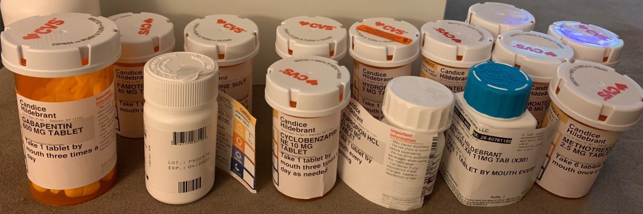 Struggling With Medical Bills Because of Chronic Illness The many different medications I take daily just to survive.