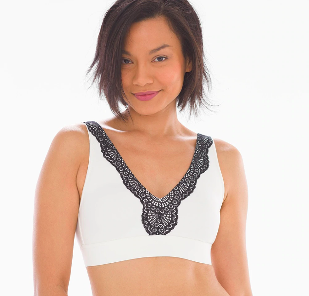 EMBRACEABLE Wireless Unlined Geo Lace Bra from Soma