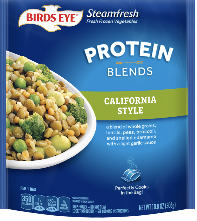 A photo of Birds eye California style protein blend