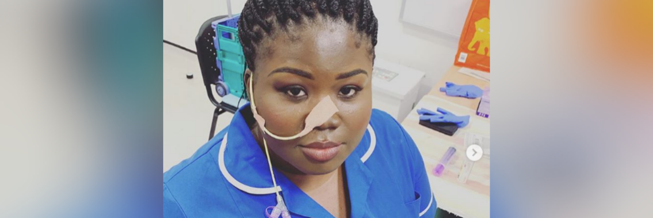 Nurse Dorcas Boamah Has NG Tube Placed to Empathize With Patients nurse specialist dorcas boamah with a nasogastric tube placed