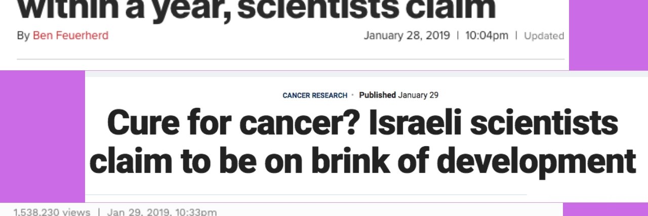 My Response to the Israeli 'Cancer Cure' as Someone With Cancer cancer headlines