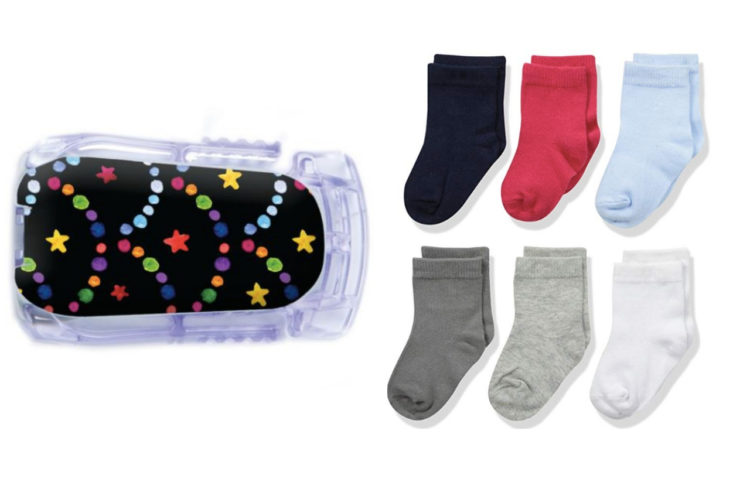 dexcom cover and baby socks
