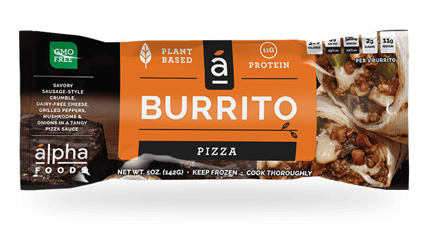 A photo of an Alpha foods burrito