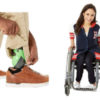 pants opening at hem and woman in sweater in wheelchair