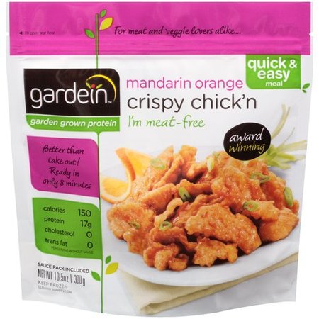 A package of Gardein mandarin crispy "chick'n."