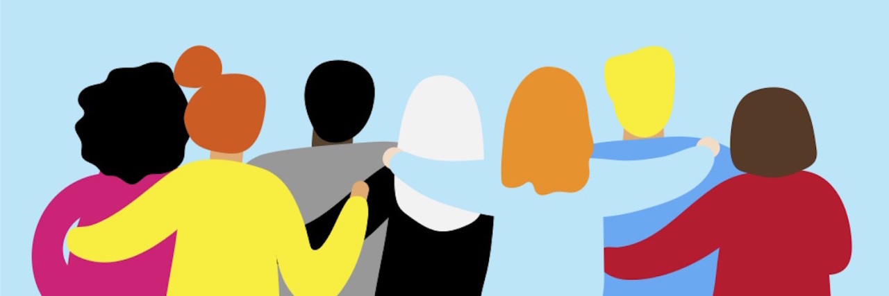 How the Rare Disease Community Made Me a Better Person illustration group of people with their arms around each other