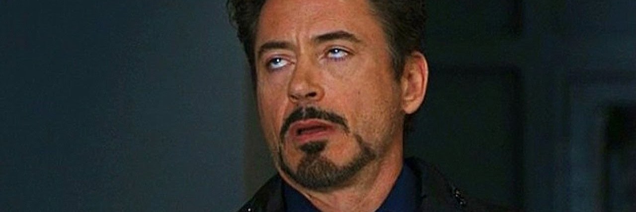 7 Reactions to 'But You Don't Look Sick' in GIFs tony stark rolling his eyes