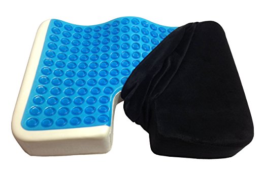blue bubble pillow with black cover