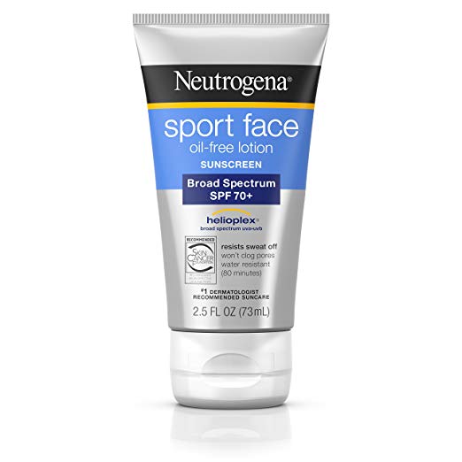 neutrogena SPF 70+ sunscreen bottle