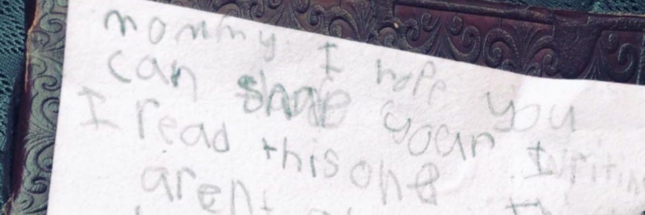 The Note My Kid Wrote When She Found My Journal Entry About Depression